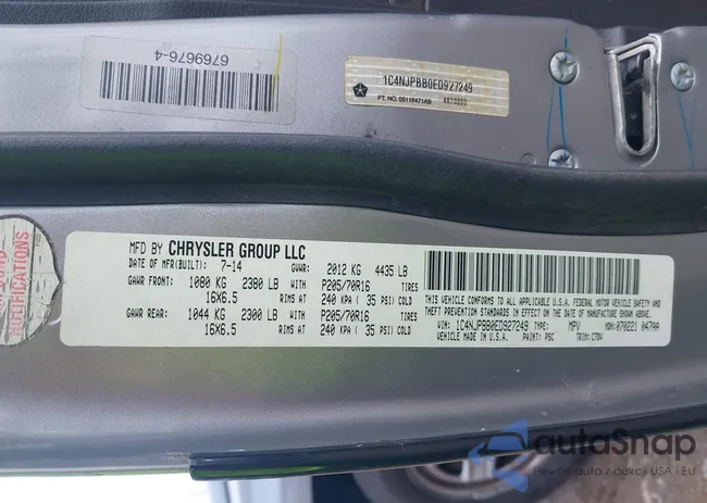 1C4NJPBB0ED927249: 43303211