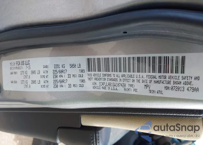 1C4PJLAB1GW107420: 43303220