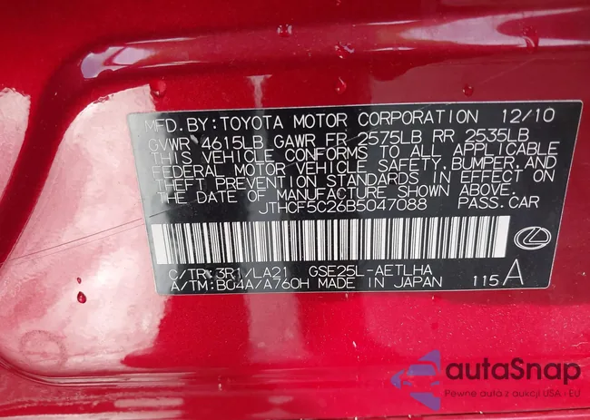 JTHCF5C26B5047088: 43303229