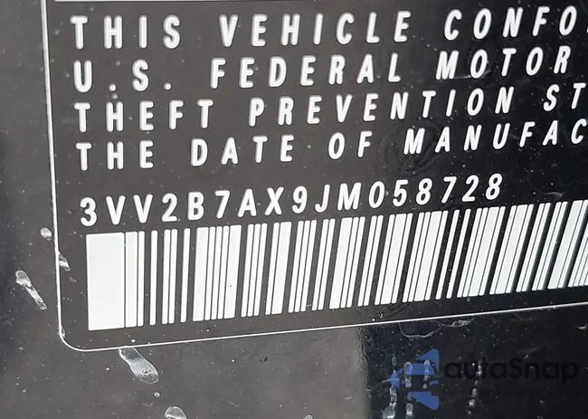 3VV2B7AX9JM058728: 43303245