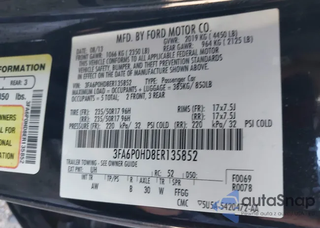 3FA6P0HD8ER135852: 43303246