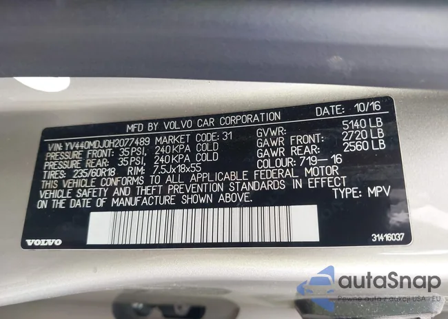 YV440MDJ0H2077489: 43303345