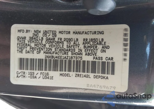 1NXBU4EE1AZ187375: 43302464