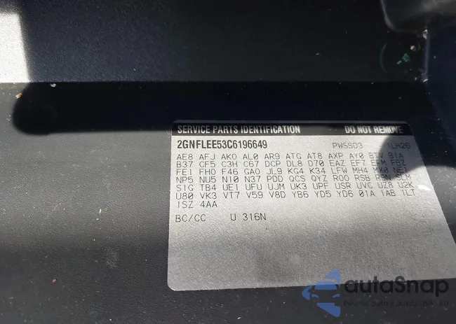 2GNFLEE53C6196649: 43302580