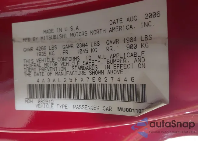 4A3AL25FX7E027446: 43302756