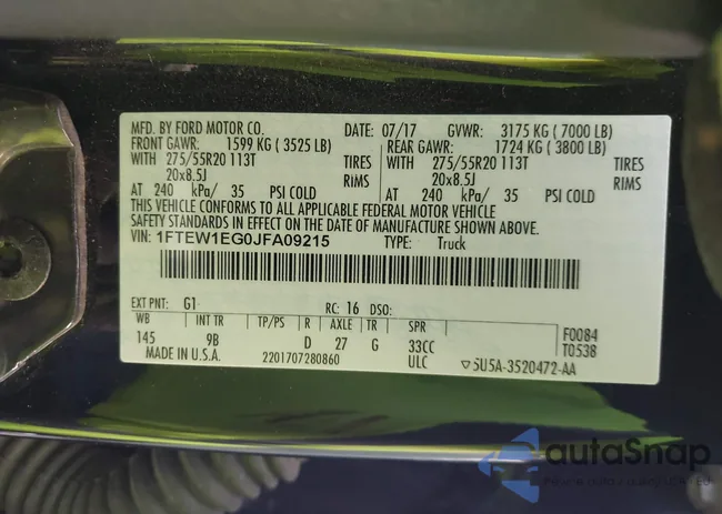 1FTEW1EG0JFA09215: 43303792