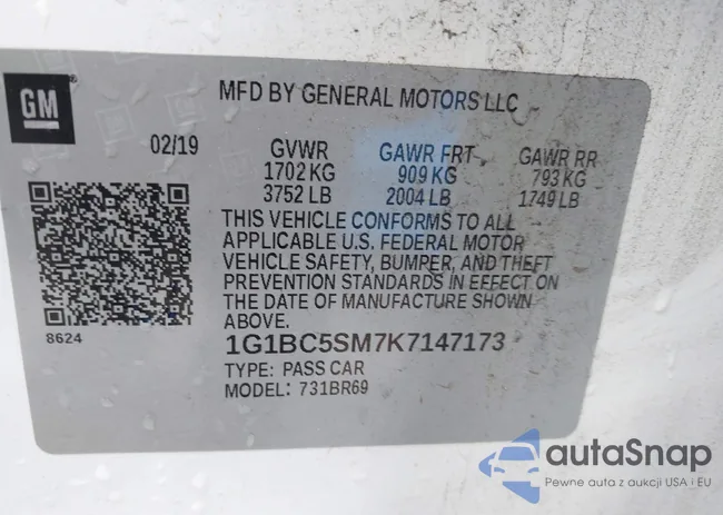 1G1BC5SM7K7147173: 43303851