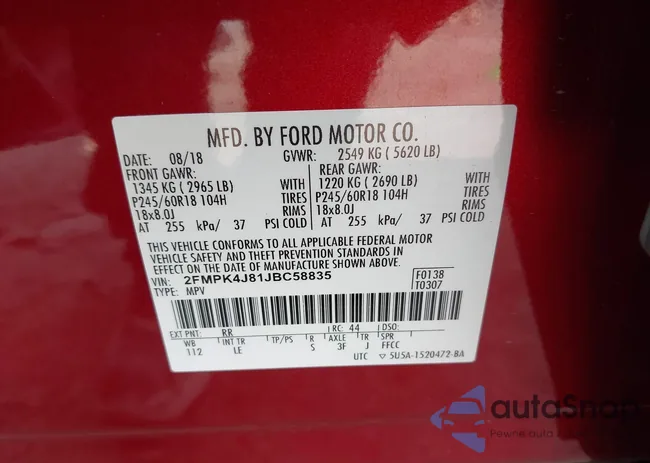 2FMPK4J81JBC58835: 43303909