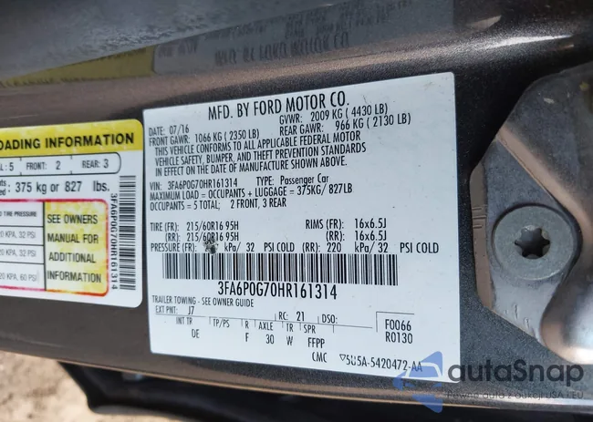 3FA6P0G70HR161314: 43303962