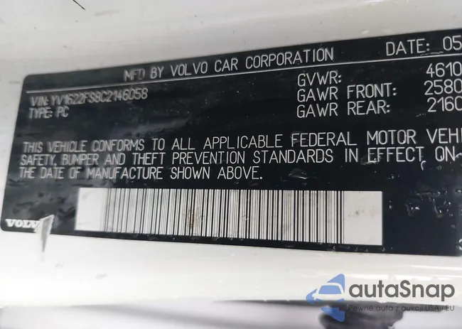 YV1622FS8C2146058: 43304005