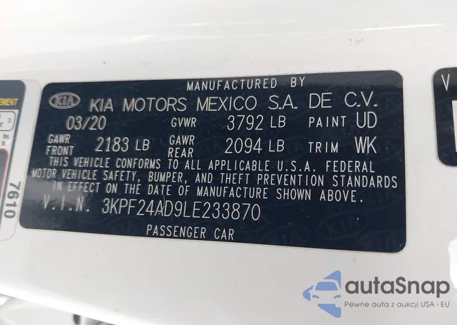 3KPF24AD9LE233870: 43304036