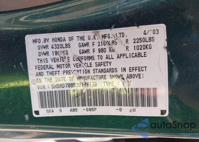 SHSRD78853U136170: 43304077