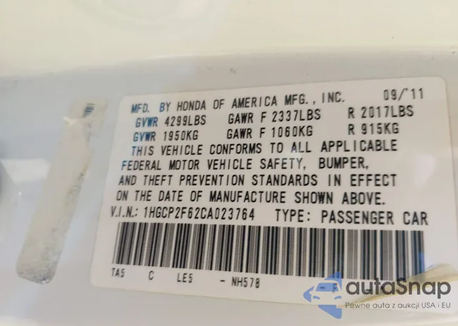 1HGCP2F62CA023764: 43304083