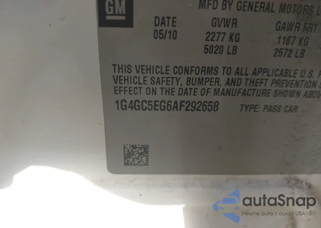 1G4GC5EG6AF292658: 43304090