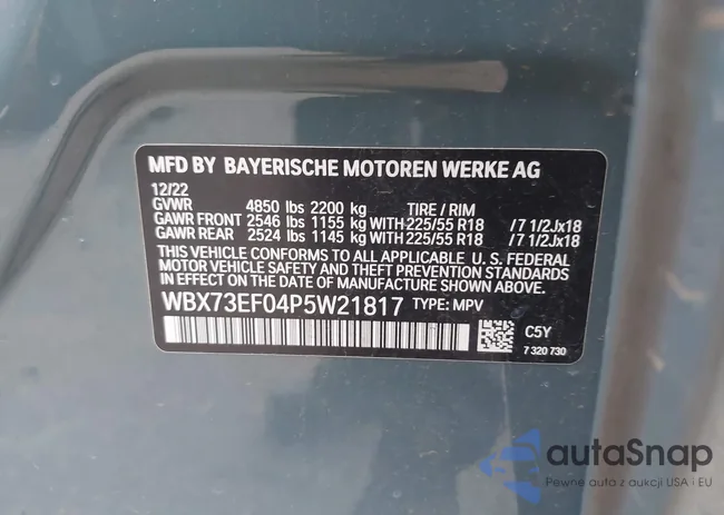 WBX73EF04P5W21817: 43304094