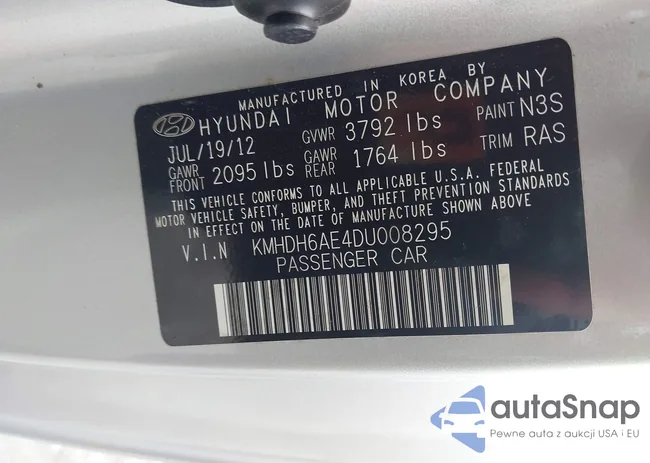 KMHDH6AE4DU008295: 43304162