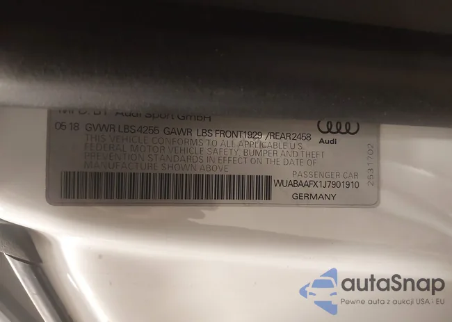 WUABAAFX1J7901910: 43304276