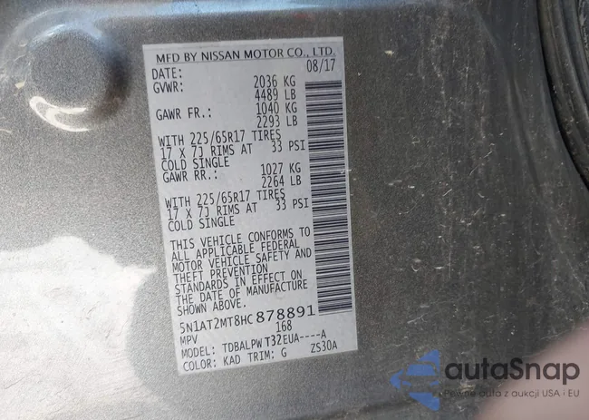 5N1AT2MT8HC878891: 43304348