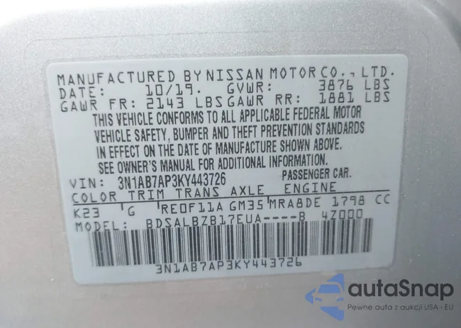 3N1AB7AP3KY443726: 43304357