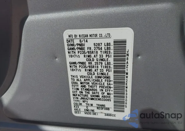 JN8AZ1MW2EW533085: 43304375