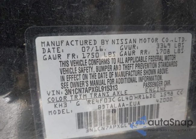 3N1CN7APXGL915313: 43304377