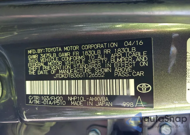 JTDKDTB36G1126552: 43303418