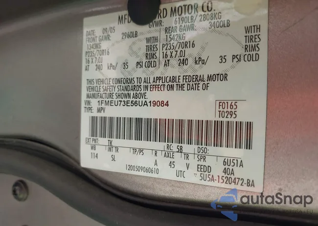 1FMEU73E56UA19084: 43303672