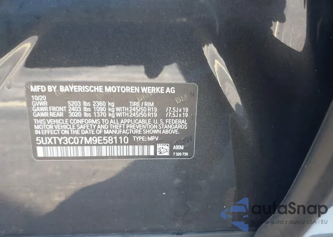 5UXTY3C07M9E58110: 43303688