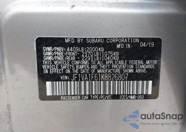 JF1VA1F61K8826807: 43304930