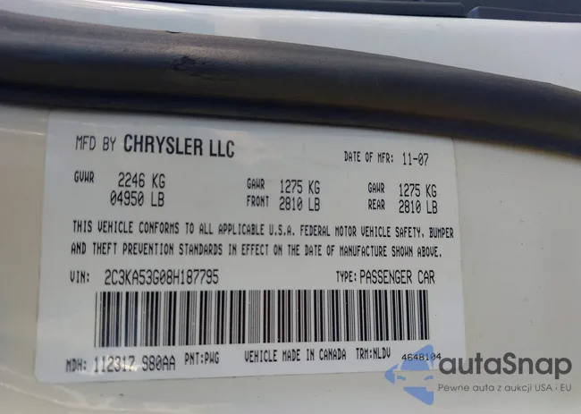 2C3KA53G08H187795: 43305008