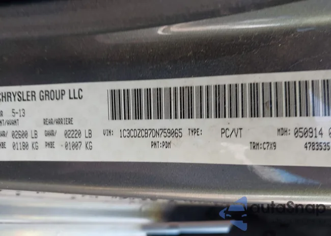 1C3CDZCB7DN759065: 43305047