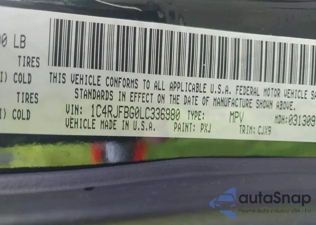 1C4RJFBG0LC336980: 43305057