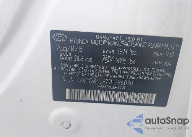 5NPD84LF2JH396020: 43305058