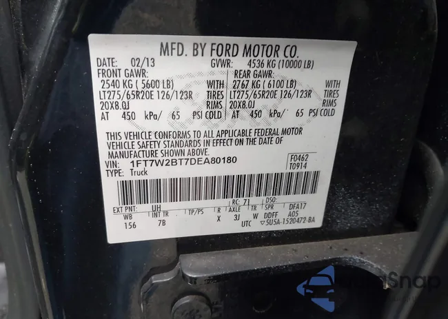 1FT7W2BT7DEA80180: 43305167