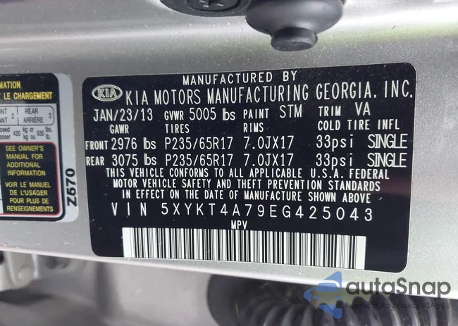 5XYKT4A79EG425043: 43305185