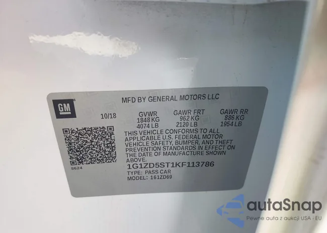 1G1ZD5ST1KF113786: 43305215