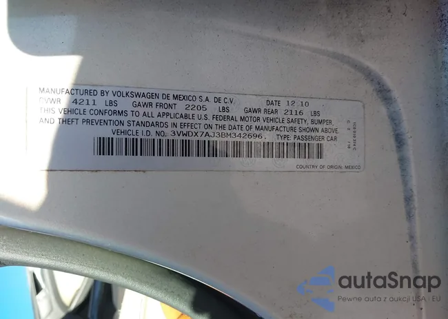 3VWDX7AJ3BM342696: 43305228