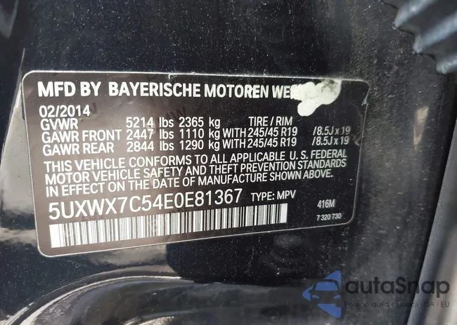 5UXWX7C54E0E81367: 43305307