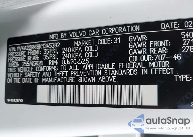 YV4A22RK8K1345382: 43305377