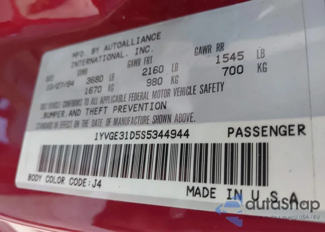 1YVGE31D5S5344944: 43304397