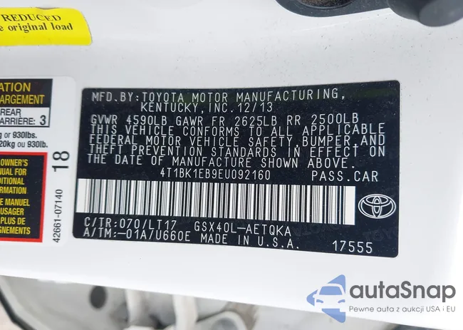 4T1BK1EB9EU092160: 43304548