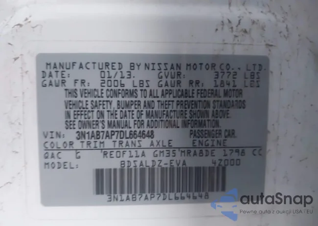 3N1AB7AP7DL664648: 43304563