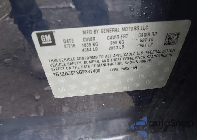 1G1ZB5ST3GF337400: 43304677