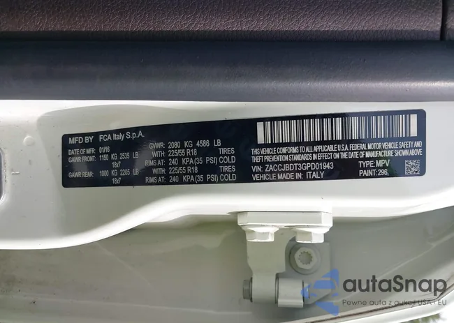 ZACCJBDT3GPD01943: 43305829