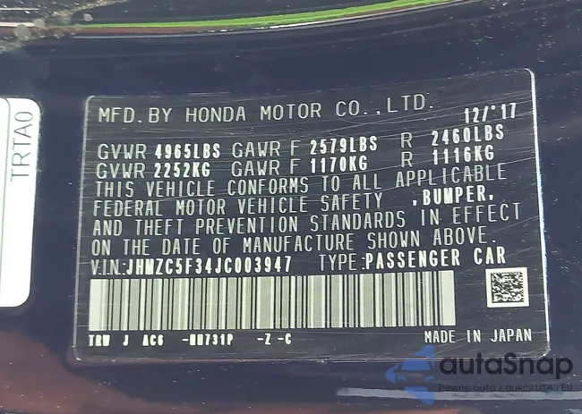 JHMZC5F34JC003947: 43305955