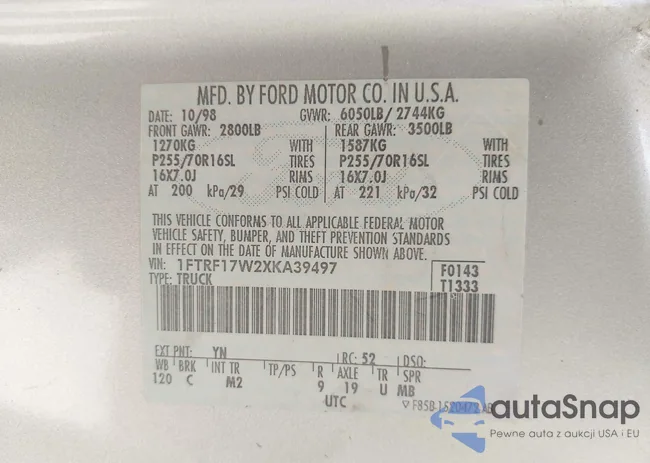 1FTRF17W2XKA39497: 43305961