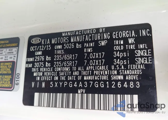 5XYPG4A37GG126483: 43306008