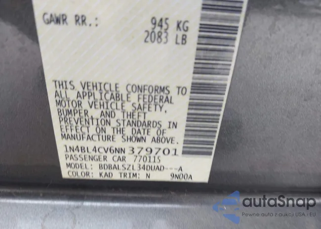 1N4BL4CV6NN379701: 43306013