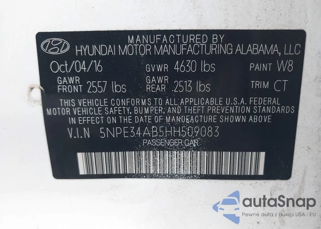 5NPE34AB5HH509083: 43306030