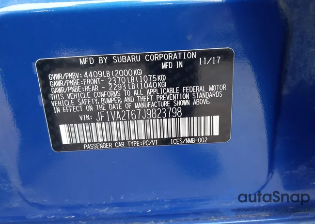 JF1VA2T67J9823798: 43306088